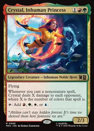 Crystal, Inhuman Princess card, MSC number 80
