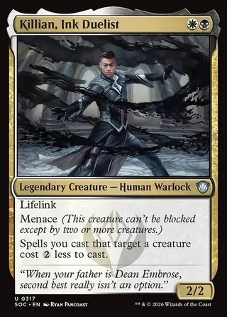 Killian, Ink Duelist card, SOC number 317