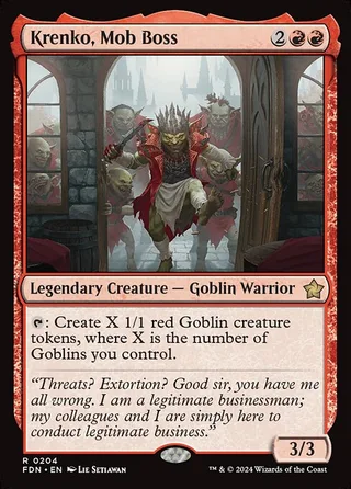 Krenko, Mob Boss card, FDN number 204