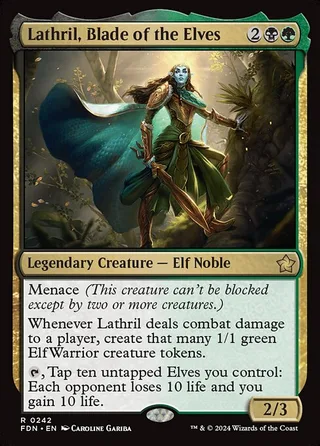Lathril, Blade of the Elves card, FDN number 242