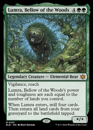 Lumra, Bellow of the Woods card, BLB number 183