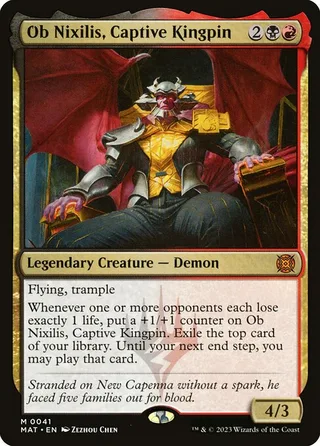 Ob Nixilis, Captive Kingpin card, MAT number 41