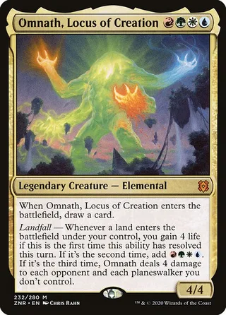 Omnath, Locus of Creation card, ZNR number 232