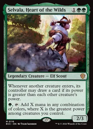 Selvala, Heart of the Wilds card, ECC number 116