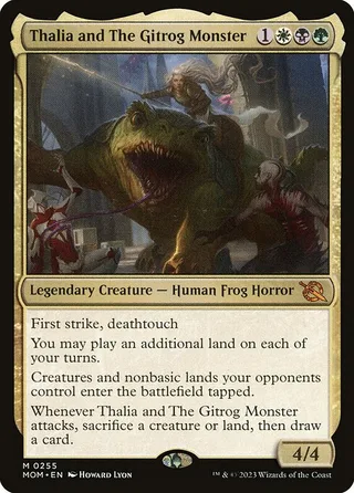 Thalia and The Gitrog Monster card, MOM number 255