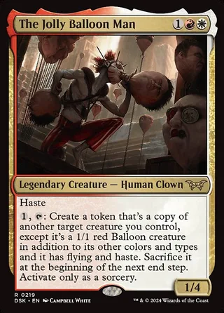 The Jolly Balloon Man card, DSK number 219
