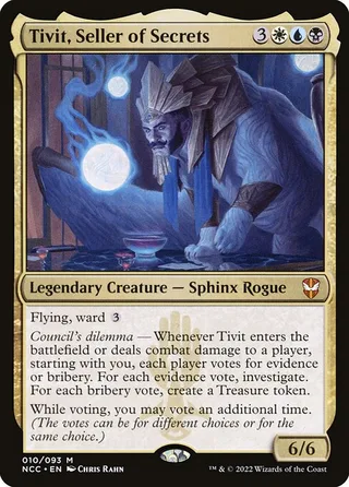 Tivit, Seller of Secrets card, NCC number 10