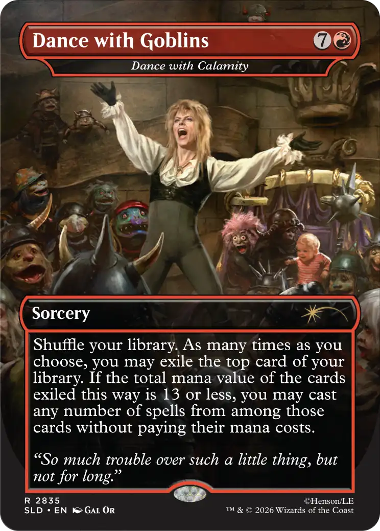 Corn Maze Secret Lair card: Dance with Calamity