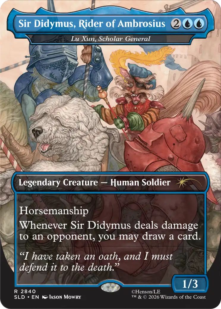 Corn Maze Secret Lair card: Lu Xun, Scholar General