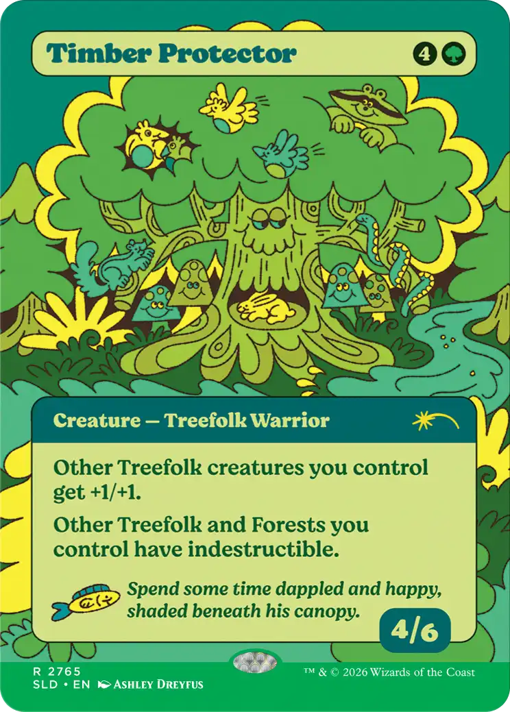 Corn Maze Secret Lair card: Timber Protector