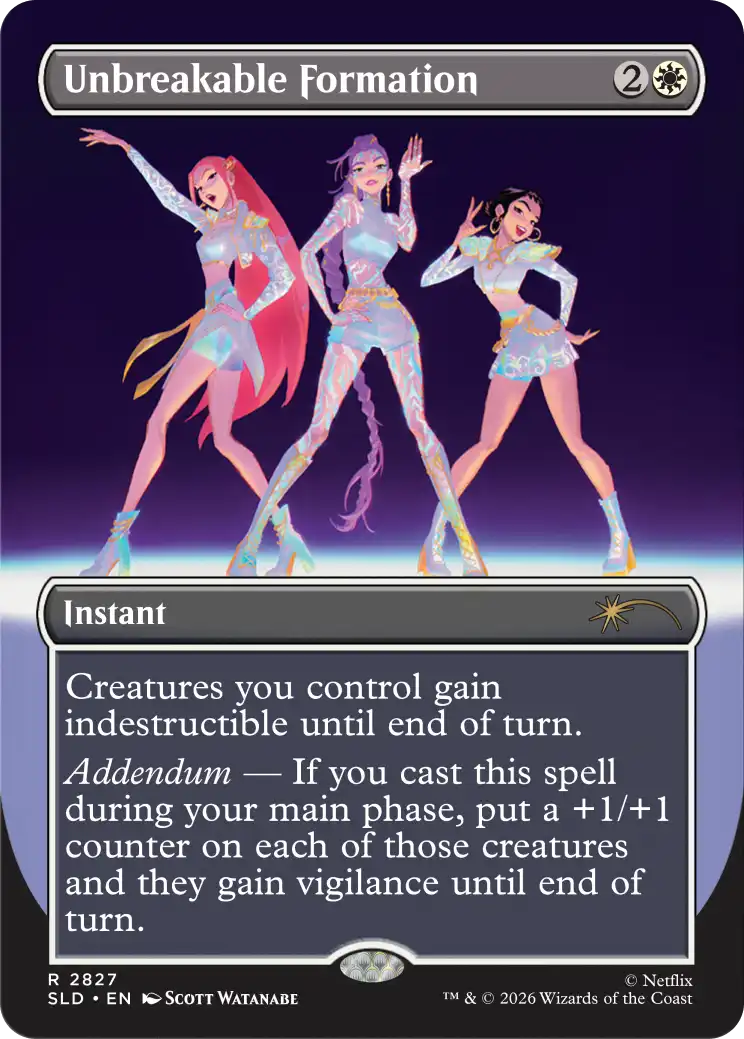 Corn Maze Secret Lair card: Unbreakable Formation