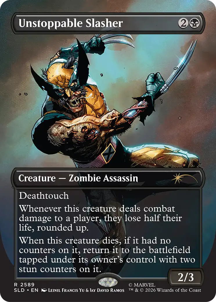 Corn Maze Secret Lair card: Unstoppable Slasher