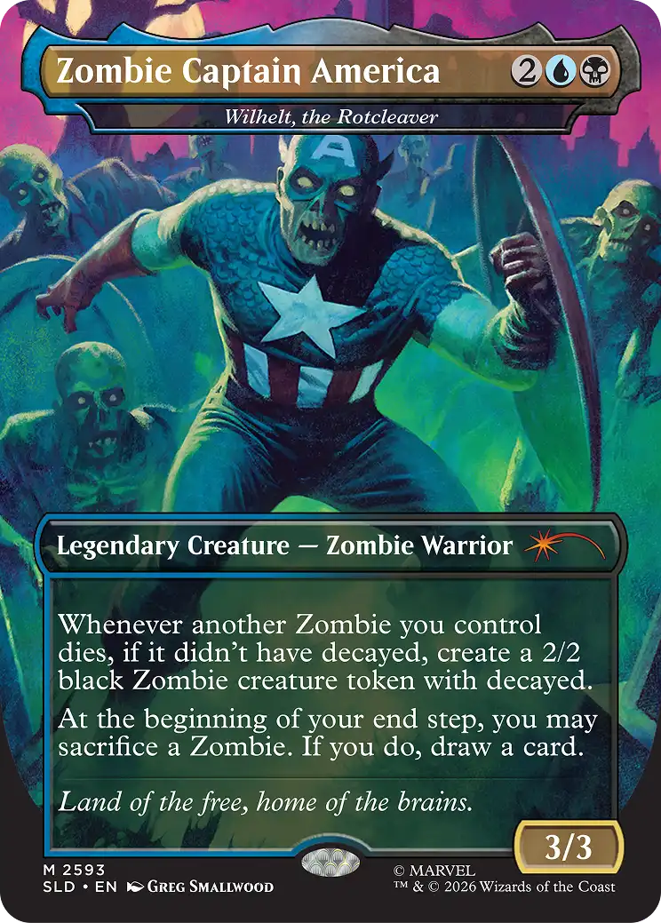 Corn Maze Secret Lair card: Wilhelt, the Rotcleaver