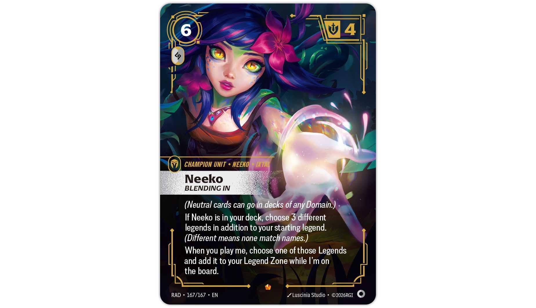 Riot illustration accompanying Neeko Blending In rules explanation
