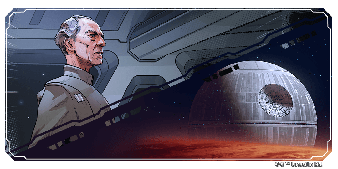 Grand Moff Tarkin and the Death Star illustration