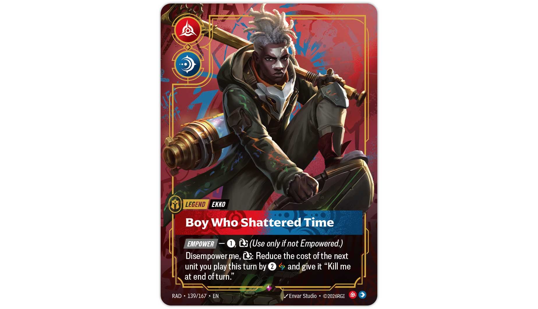 Official Ekko, Boy Who Shattered Time Legend card