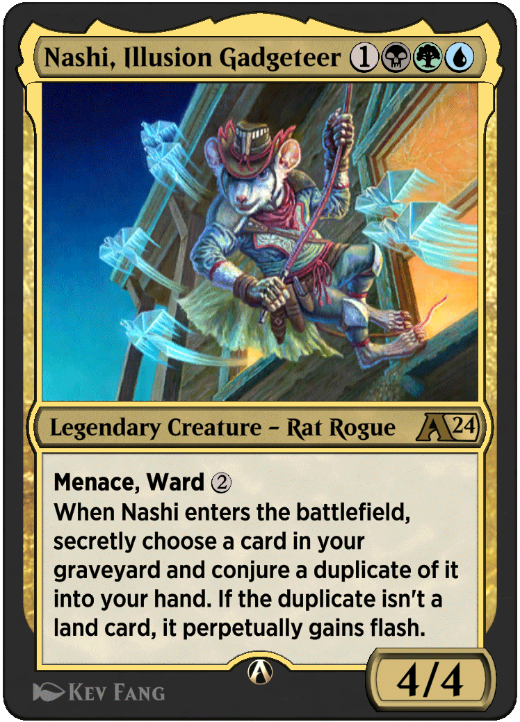 Official Nashi, Illusion Gadgeteer printed card image supplied with the October12 announcement