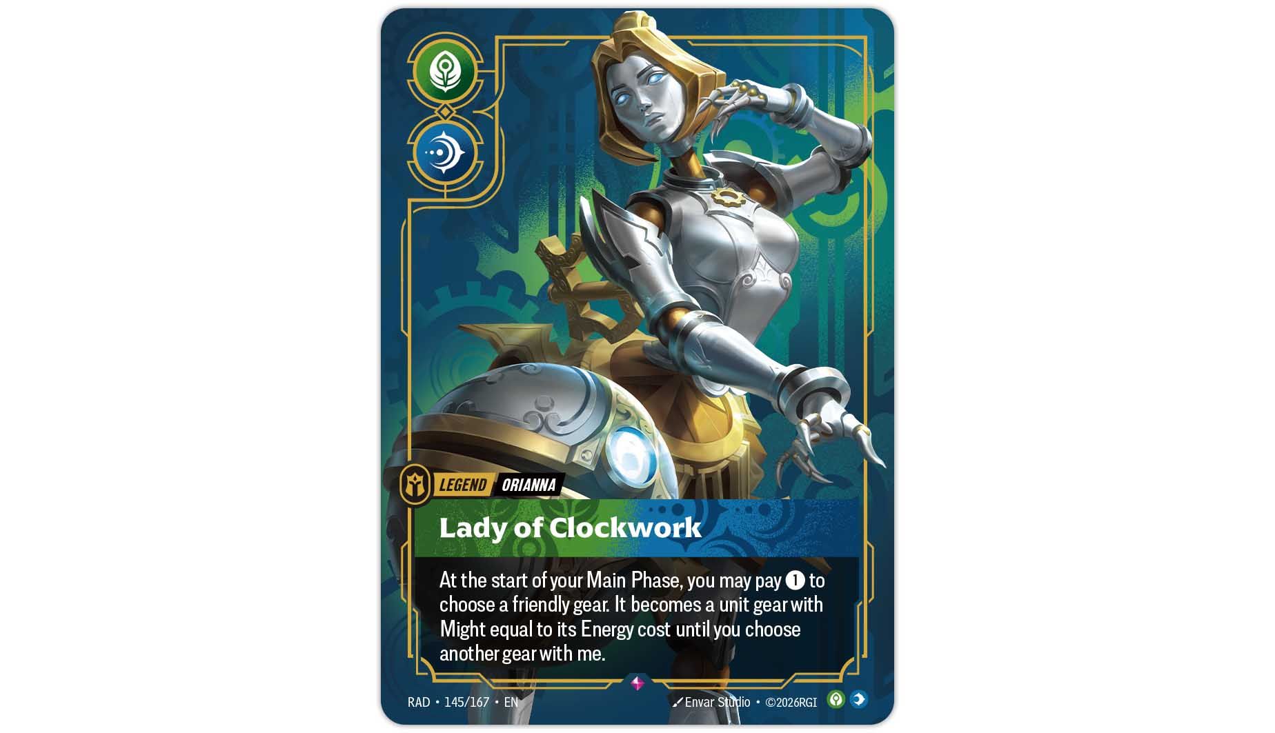 Official Orianna, Lady of Clockwork Legend card