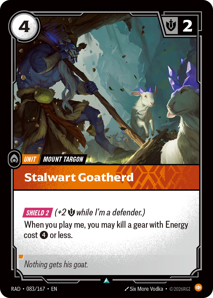 Stalwart Goatherd RAD-083/167 card