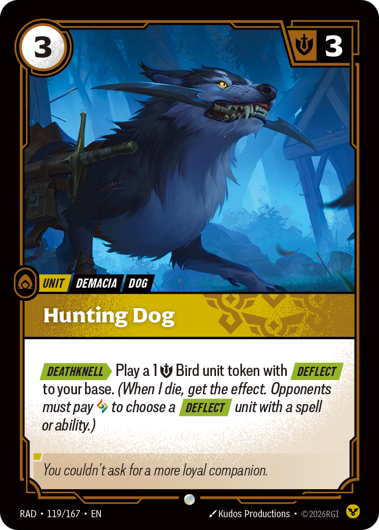 Hunting Dog RAD-119/167 card