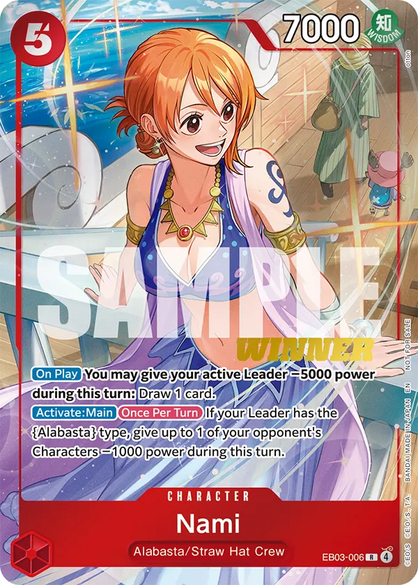 EB03-006 Nami Heroines Battle winner promo