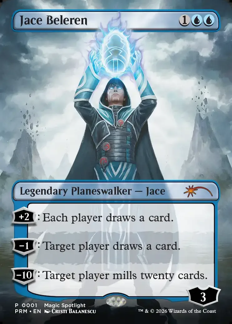 Jace Beleren promo card for Magic Spotlight Fracture