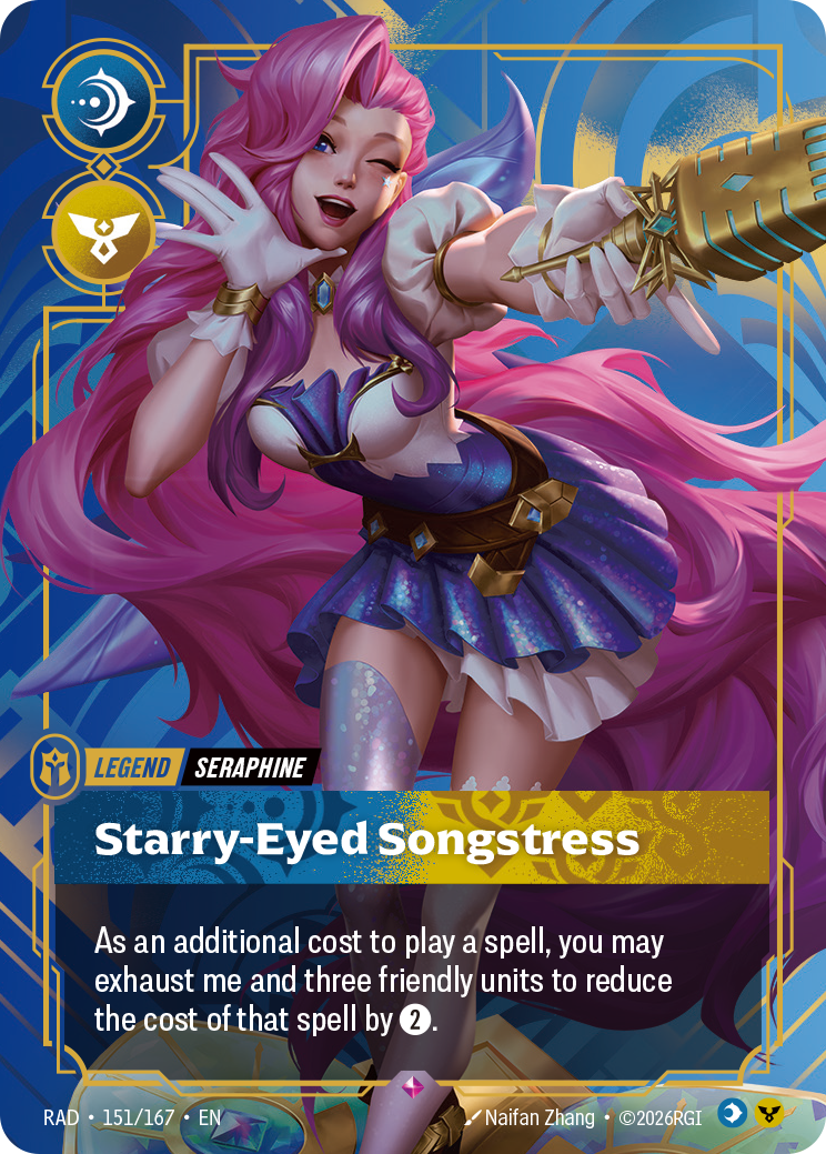 Starry-Eyed Songstress, RAD-151/167, reference card artwork