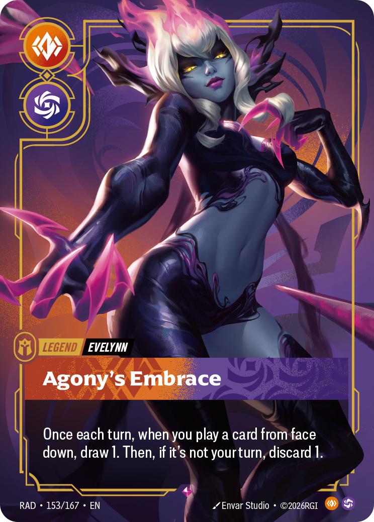 Agony's Embrace, RAD-153/167, reference card artwork
