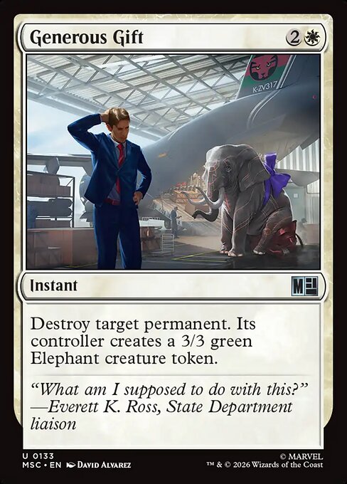 Generous Gift, Marvel Super Heroes Commander printing