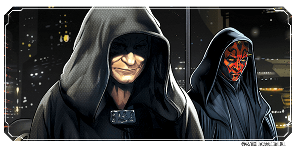 Darth Sidious artwork from the official Icons Starter Box preview