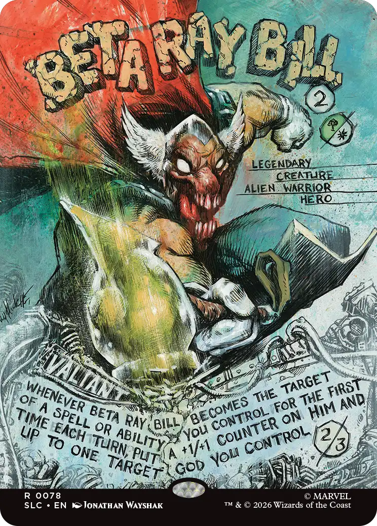 Beta Ray Bill in the announced Secret Lair artwork