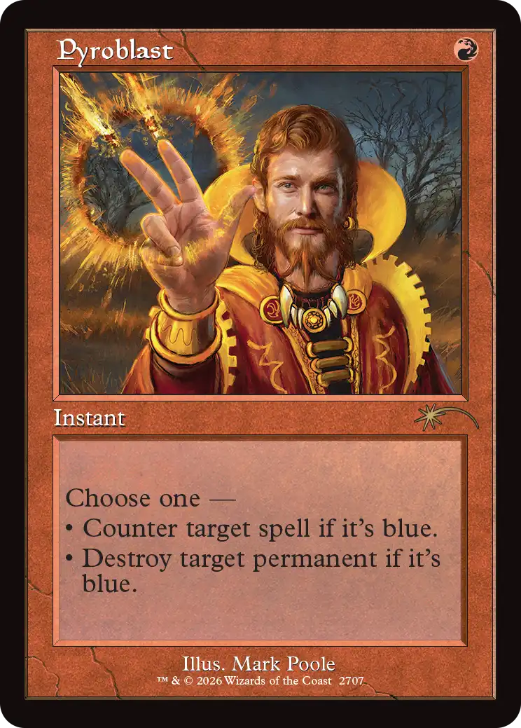 Pyroblast in the announced Secret Lair artwork