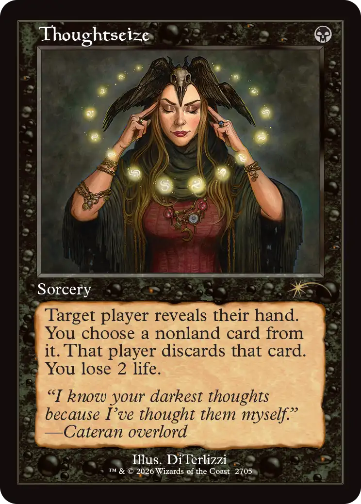 Thoughtseize in the announced Secret Lair artwork