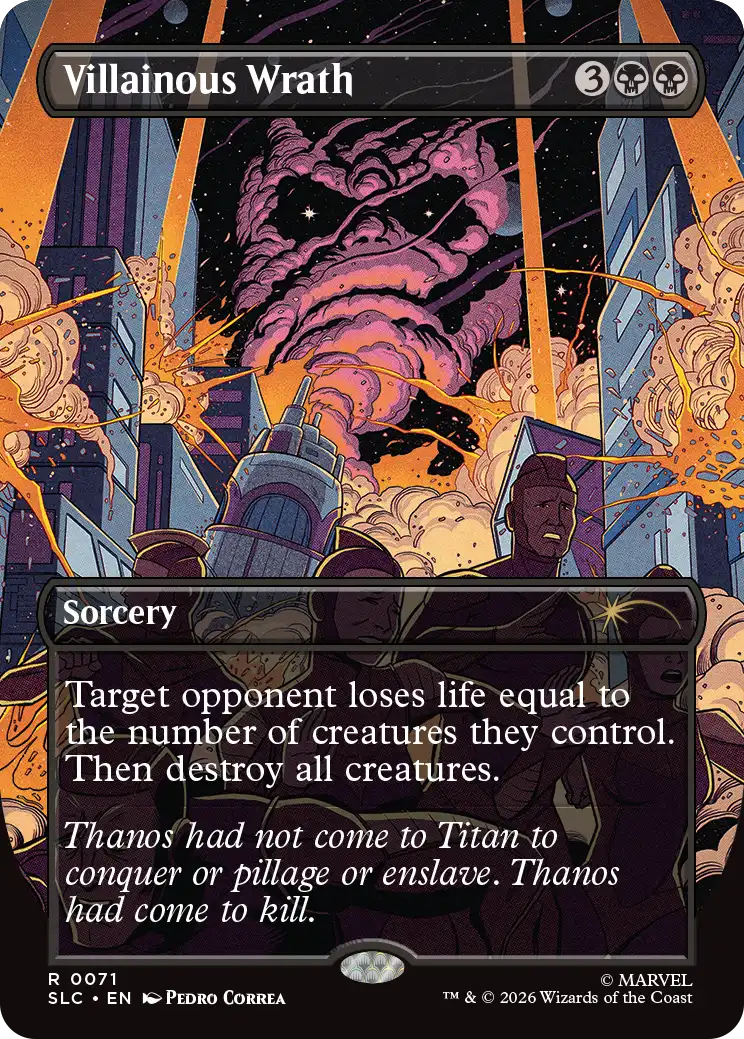 Villainous Wrath in the announced Secret Lair artwork