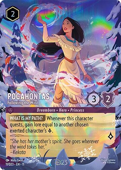 Pocahontas, Following the Wind,11/D23 foil printing