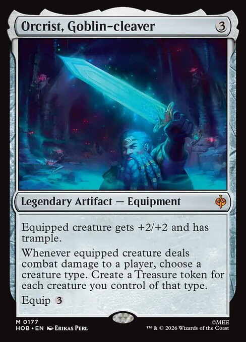 Orcrist, Goblin-cleaver card from The Hobbit, with its printed rules text