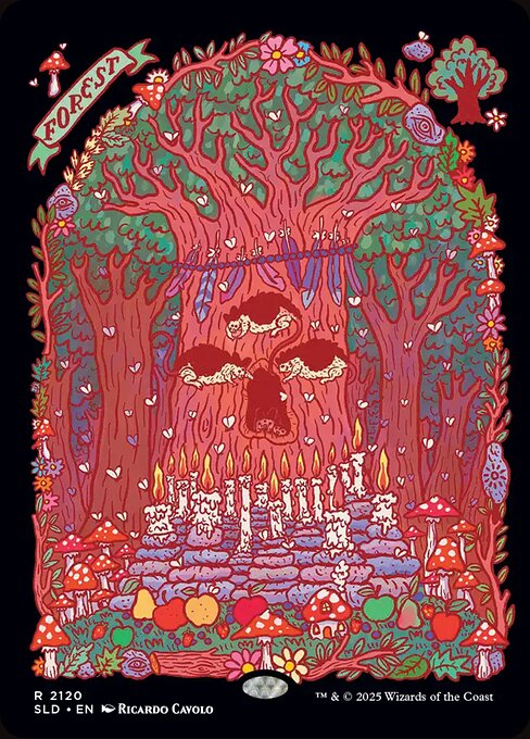 Forest, Secret Lair #2120, full-art by Ricardo Cavolo