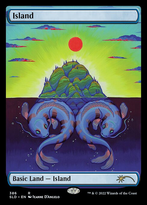 Island, Secret Lair #386, full-art by Jeanne D'Angelo