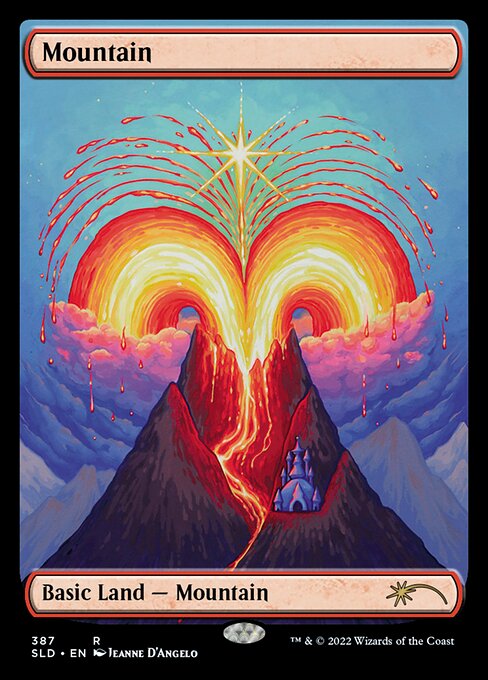 Mountain, Secret Lair #387, full-art by Jeanne D'Angelo
