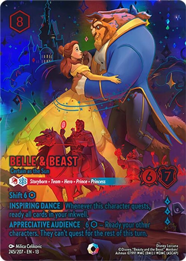 Belle & Beast - Certain as the Sun (Iconic) card from Disney Lorcana Attack of the Vine
