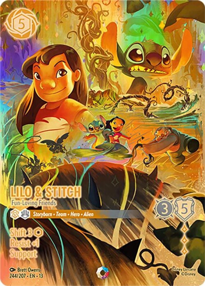 Lilo & Stitch - Fun-Loving Friends (Iconic) card from Disney Lorcana Attack of the Vine