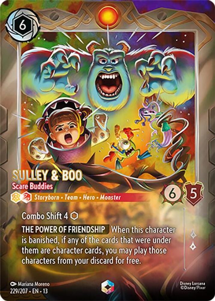 Sulley & Boo - Scare Buddies (Enchanted) card from Disney Lorcana Attack of the Vine