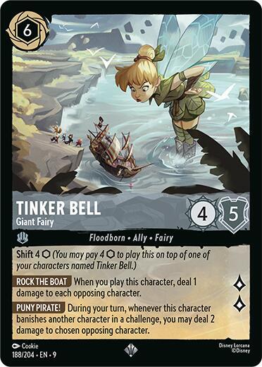 Tinker Bell - Giant Fairy, 188/204, exact priced printing
