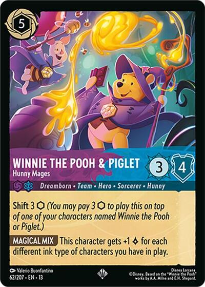 Winnie the Pooh & Piglet - Hunny Mages, 62/207, exact priced printing