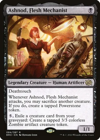 Ashnod, Flesh Mechanist card, BRO number 84