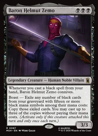 Baron Helmut Zemo card, MSH number 87