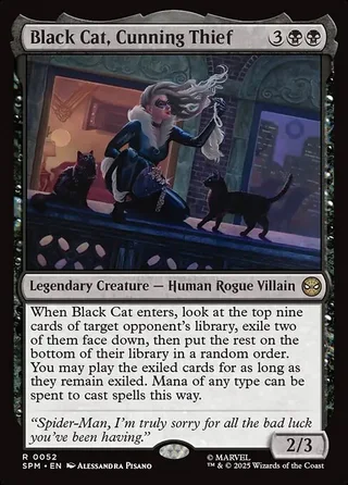 Black Cat, Cunning Thief card, SPM number 52