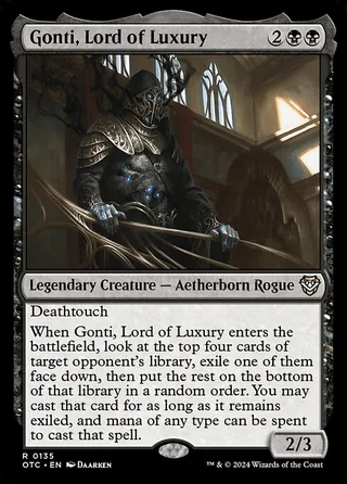 Gonti, Lord of Luxury card, OTC number 135