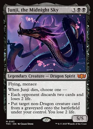 Junji, the Midnight Sky card, TDC number 183