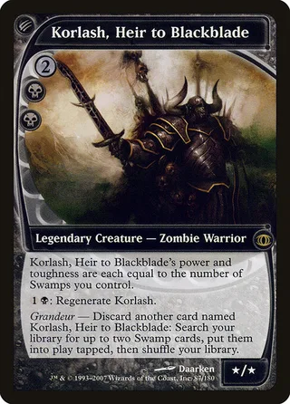 Korlash, Heir to Blackblade card, FUT number 87